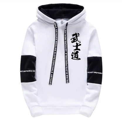 2025 New Arrival Men's Tracksuit 2 Piece Set Japan Bushido Print Hoodies Sweatpants All Season Daily Casual Sporty Jogging Suit