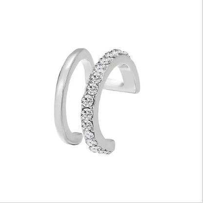 Silver Color Leaves Clip Earrings for Women Men Creative Simple C Ear Cuff Non-Piercing Ear Ear Clip Set Trend Jewelry Gift