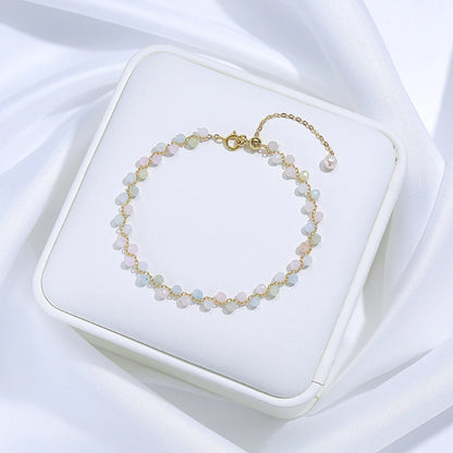 3MM Natural Stone Tourmaline Bracelet For Women  on Hand Jewelry Party Wedding Luxury Gift  AmethystSet Handmade New In