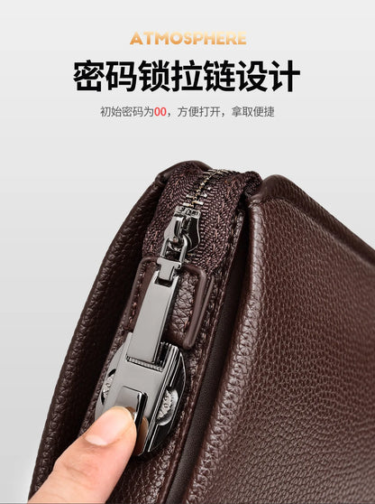 新着メンズクラッチ、高品質ビジネス無地財布メンズハンドバッグメンズバッグメンズウォレットボルソスオンブレクラッチサック