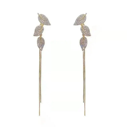 925 Silver Needle Blue Purple Butterfly Long Tassel Earrings For Women Jewelry 2025 Trending New Korean Crystal Drop Earrings