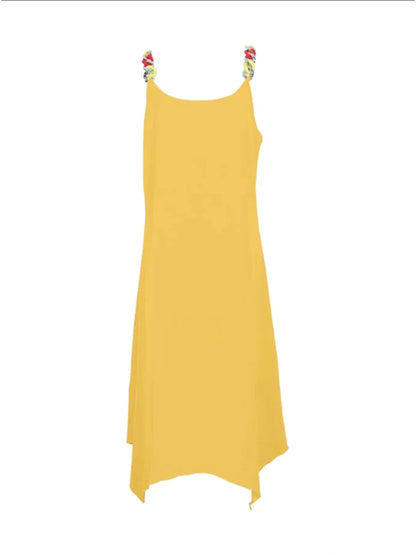 Plus Size Women's Party Dresses Halter Strapless Round Neck Solid Colour Sexy Dress Loose Casual Long Dresses