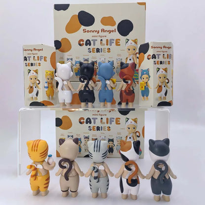 ソニーエンジェル ブラインドボックス キャットライフシリーズ ミニキャットアクションフィギュア おもちゃ 高品質オーナメント 人形 ファン 子供 クリスマスギフト