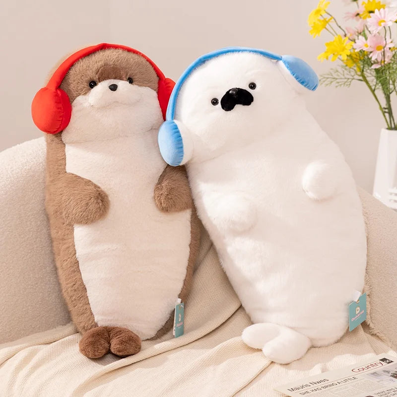 高品質 本物 かわいい 漫画 海の生き物 カワウソ ぬいぐるみ 枕 ヘッドセット ブルーシール カワウソ ぬいぐるみ 誕生日プレゼント