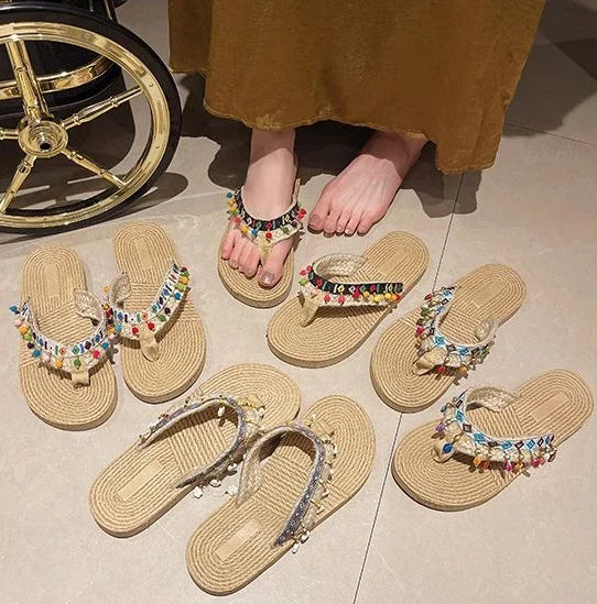 Woman Slippers Low Heel Shoes For Women On Beach Sandals Non Slip Slides Wholesale Bulk Sale Unique Comfortable And Elegan Price