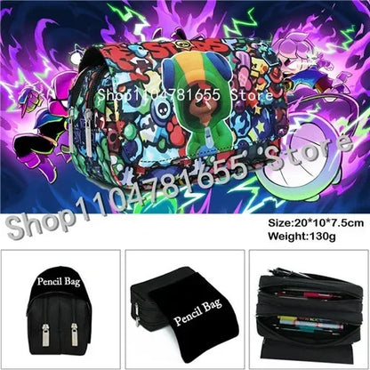 Anime Figures 3Pcs Backpack Set Kawaii Schoolbag Cartoon Mochila Anime Large Capacity 16 inch Bags Birthday Gifts