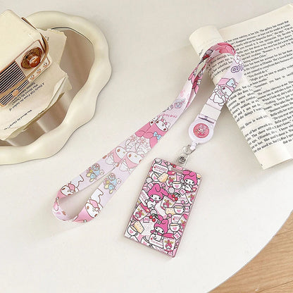 Sanrios Card Bag Cute Anime Figure Cinnamoroll Kuromi Id Bus Card Storage Case Holder Melody Pochacco Students Card Sleeve Gift