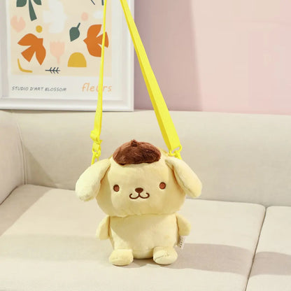 Cute Sanrio Shoulder Bag My Melody Kuromi Cinnamoroll Plush Bag Messenger Bag Girl Women Hello Kitty Travel Bag Anime Bag Gift