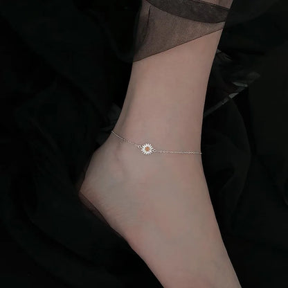 925 Sterling Silver Anklet Fashion Simple Temperament Anklet Birthday Gift For Women Senior Jewelry Accessories