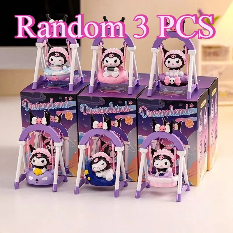 2025 HOT New sanrio kuromi dreamer swing series toys figure kawaii anime kuromi doll table decoration cartoon girl toy gift