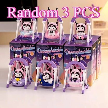 2025 HOT New sanrio kuromi dreamer swing series toys figure kawaii anime kuromi doll table decoration cartoon girl toy gift