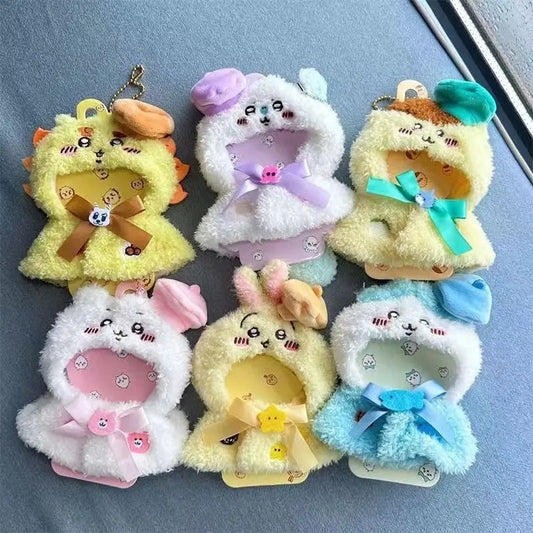 JIYI ChIkawas Cute Little Eight Usaki Flying Squirrel Chestnut Head Pendant Baby Clothes 12cm Doll Cross-dressing Doll Clothes