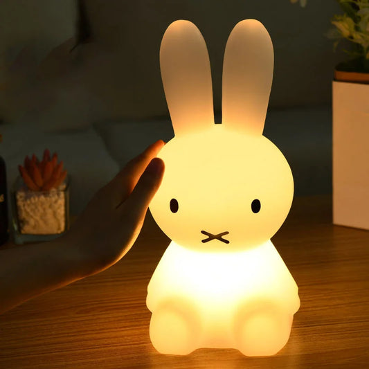 Creative Miffy Night Light Cute Cartoon Charging Home Decor Accessories Bedside Warm Night Light Kawaii Anime Toys Girl Gifts
