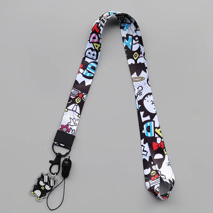 Cute Sanrio Characters Cosplay Accessories Cartoon Neck Strap Lanyard with Phone Strap and Card Holder