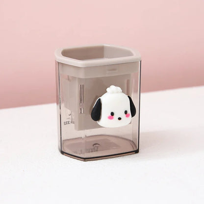 Anime Sanrio Pencil Sharpener Hello Kitty Kuromi Portable Pencil Sharpener Cinnamoroll Melody Simple Primary Stationery Kid Gift