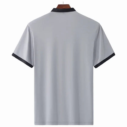 ストライプ柄ポロシャツ メンズ プラスサイズ 1XL-7XL 110-175kg 半袖ポロTシャツ ゆったりポロシャツ オーバーサイズトップス 大きいサイズ メンズ服
