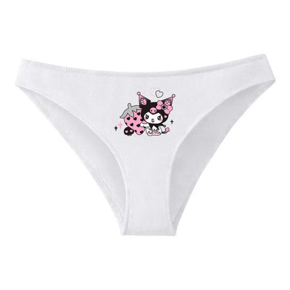 Hello Kitty Pure Cotton Triangle Pants Child Kawaii Pattern Underpants Kuromi Black White Daily Clothes Shorts Birthday Gift