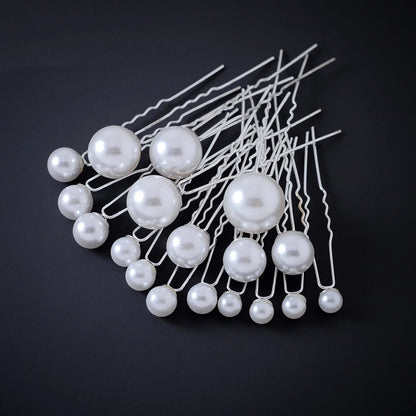 Bridal Wedding Hair Accessories Rhinestone Hair Pins Forks for Women Pearl Hairpins Bride Headpiece Party Jewelry Gift Dropship