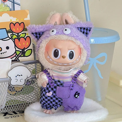 Labubu V2 V1用かわいいドール服セット パーティードレス 小悪魔コスチューム ギフトアクセサリー