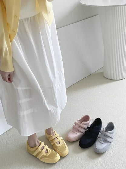 Flats Women's Sports Shoes Fashion Sneakers Casual Shallow Loafers Shoes 2025 Summer Walking Ballet Trend Zapatillas De Mujer