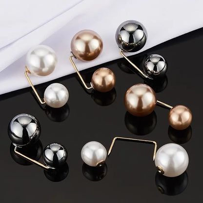 1/12Pcs Pearl Non-slip Safety Pins Dress Brooch Decoration Dress Waist Fastening Pins Collar Adjustment Scarf Buckle Jewelry