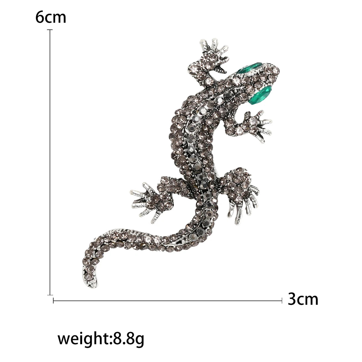 Rhinestone Chameleon Brooch for Women Unisex Enamel Lizard Pin Banquet Party Backpack Gifts Jewelry Accessories