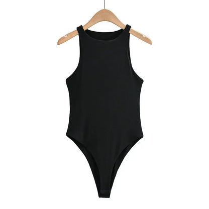 Tanks Tops Women American Skinny Basic Sleeveless Ladies Summer Solid Simple All-match Casual Sexy O-neck Streetwear Clothing