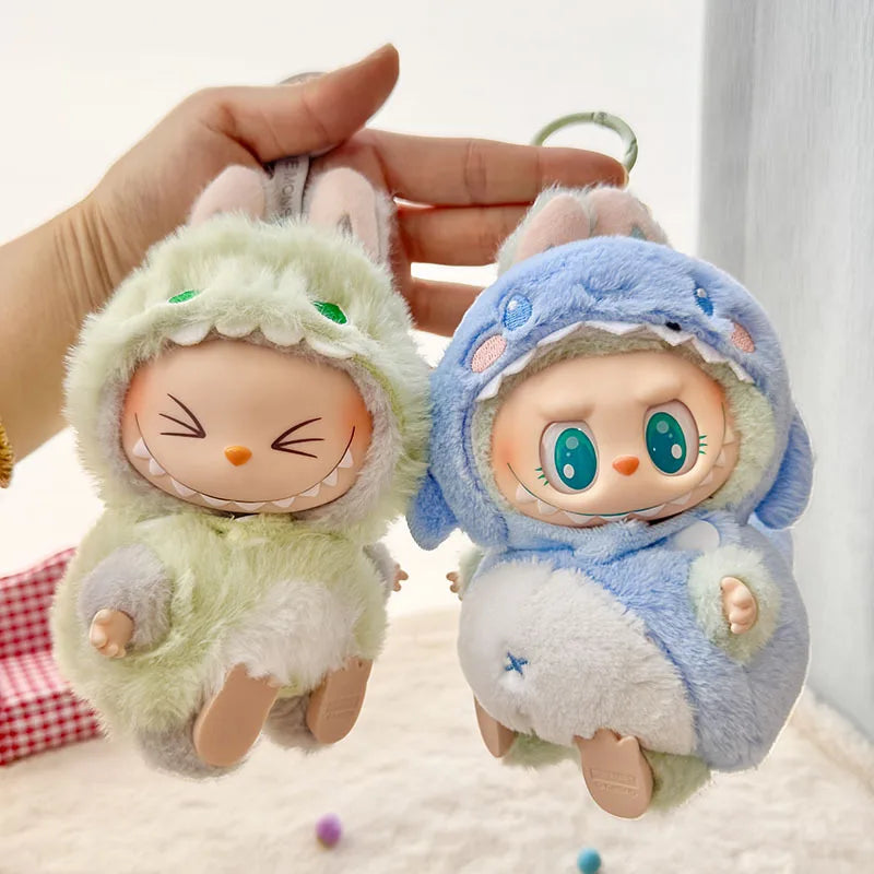 Labubu ドール服 ペンギン サメ ハチ 恐竜 ワンジー - 17cm プーリップ ブライス OB11 BJD用 かわいい動物ジャンプスーツ