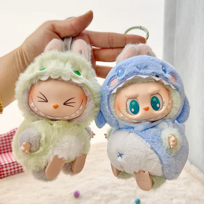 Labubu ドール服 ペンギン サメ ハチ 恐竜 ワンジー - 17cm プーリップ ブライス OB11 BJD用 かわいい動物ジャンプスーツ