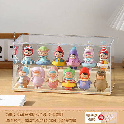Acrylic Clear Doll Toys Storage Organizer Box Mystery Box Display Stand For Pop Dolls Storage Case Waterproof Dust Proof Box