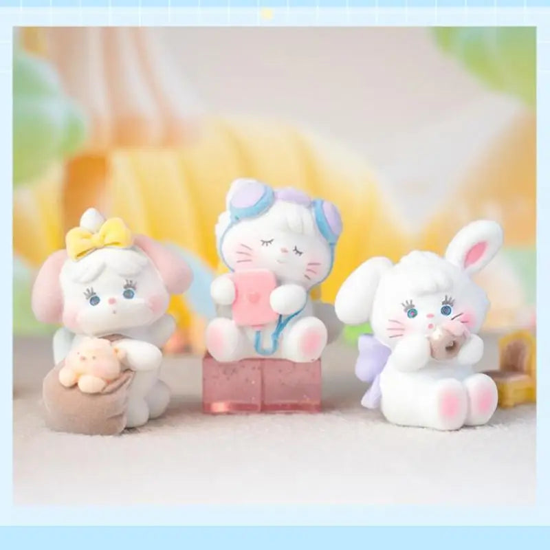 8個セット 新作 MIKKO プチペット ブラインドボックス かわいい猫のペットドール キュートな粒感 クリエイティブなデスクトップオーナメント 女の子向けサプライズホリデーギフト