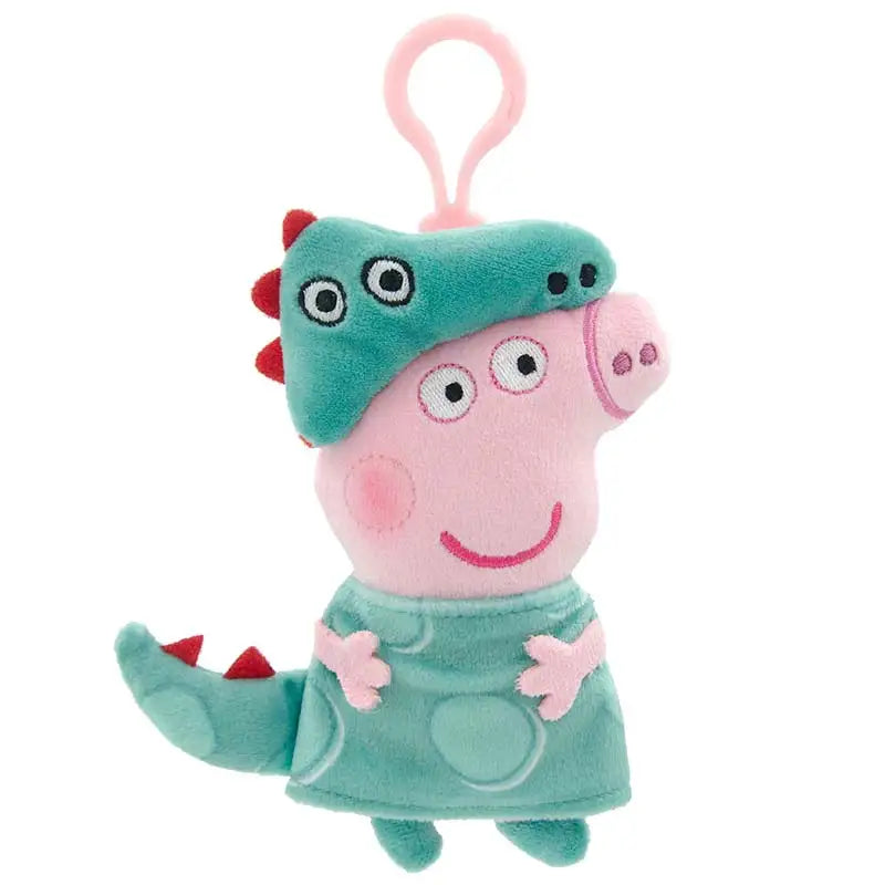 本物のペッパピッグジョージぬいぐるみおもちゃ高品質キーリングホット漫画動物キーチェーン人形ペンダント子供クリスマスギフト