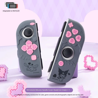 Sanrio Kuromi Cinnamoroll Pochacco Switch Ns/oled Handle Protective Case Anti-fall Digital Accessories Cute Anime Figure Gift