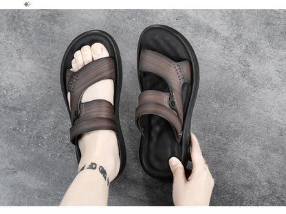 Sandals men with soft soles breathable waterproof anti slip wear-resistant suitable both summer casual wear breathable men shoes