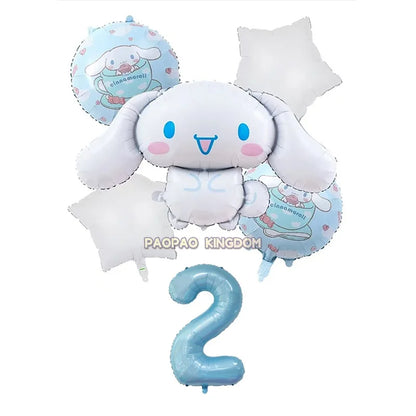 Cinnamoroll Kuromi My Melody Anime Kawaii Balloon Baby Shower Party Decoration Metallic Birthday Arrangement Helium Balloons