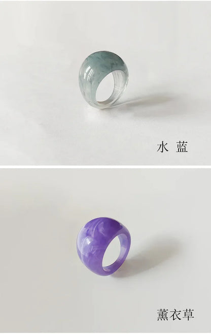 Exaggerated Creative Rings Acrylic Resin Rings for Woman Girls y2k Fashion Jewelry Accessories Party Dress Jewelry mens rings
