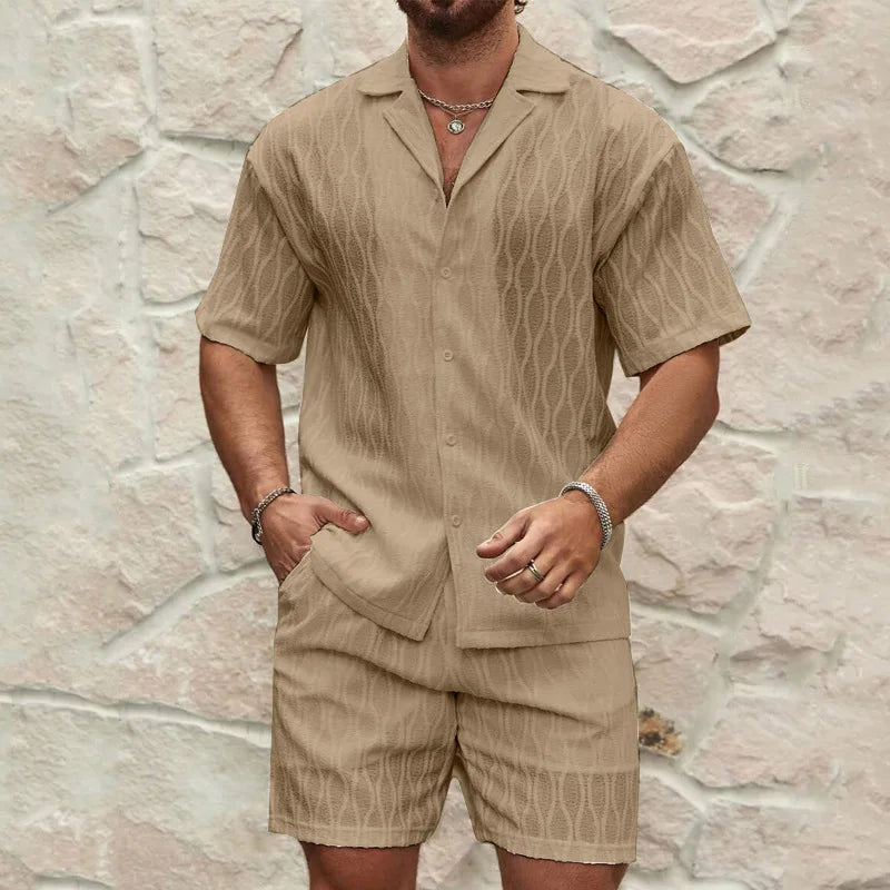 Men Summer Casual Print Track Suit Set 2024 New Fashion Jogging Outfit Breathable Two Piece Sports Wear Clothing For Men Sets