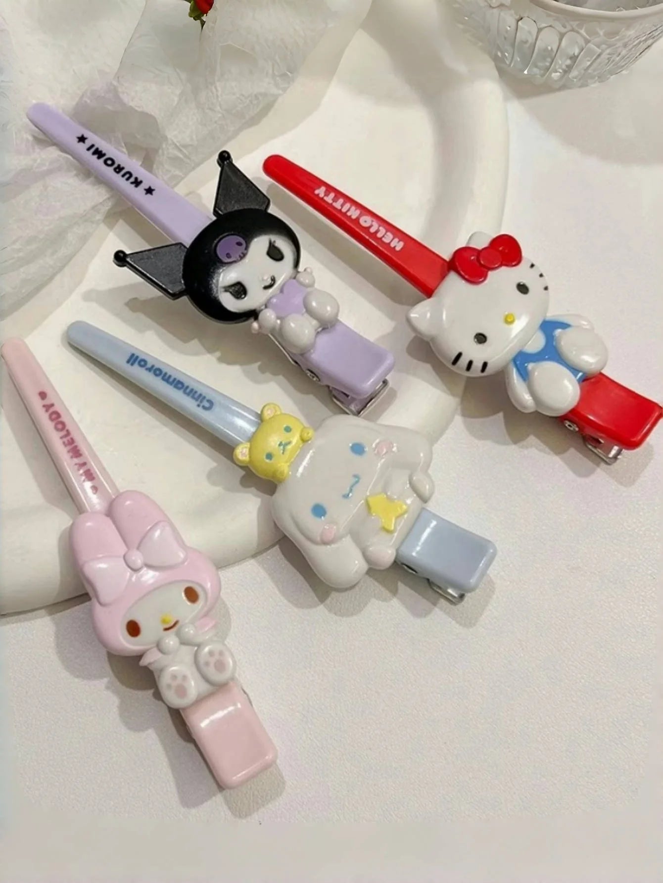 1/2個 ハロー ヘアピン Kitty My Melody Kuromi Cinnamoroll ワードクリップ ヘアアクセサリー ギフト