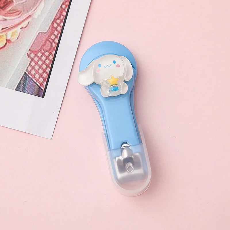 Cute Cartoon Nail Clippers Kawaii Cinnamoroll Hello Kitty Kuromi Melody Nail Clipper Folding Nail Clippers Nail Beauty Tools