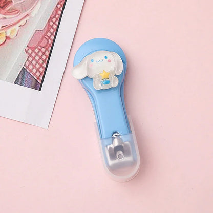 Cute Cartoon Nail Clippers Kawaii Cinnamoroll Hello Kitty Kuromi Melody Nail Clipper Folding Nail Clippers Nail Beauty Tools
