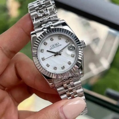 女性用高級自動巻き腕時計 機械式腕時計 904Lステンレススチール ブラック ブルー ローズゴールド 31mm