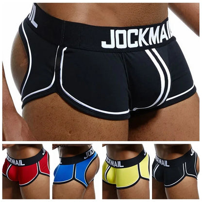 Men's Panties Jockstraps Men Underwear Gay Thong Man Boxer Shorts Underpants Slip Sexy Cotton Pouch Cuecas Gay Thongs G String