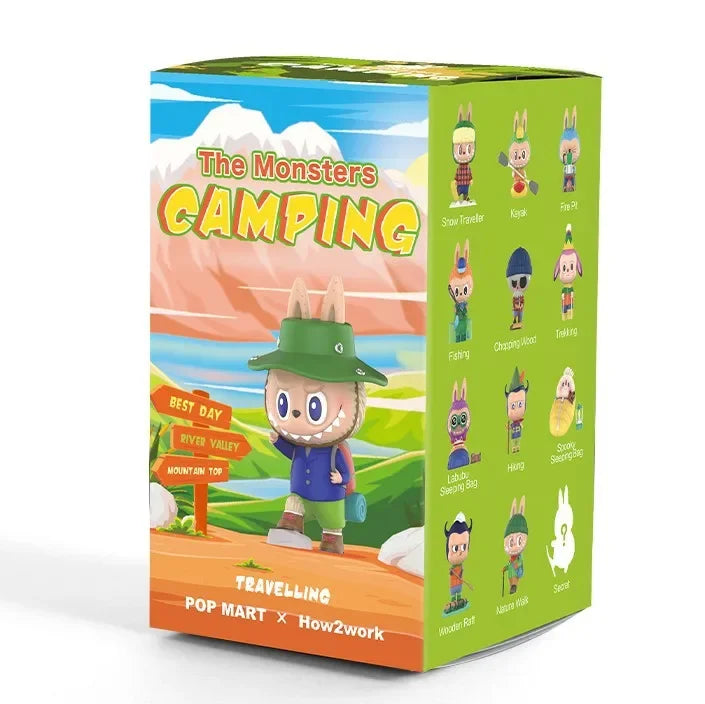 Pop Mart Labubu Elf Wilderness Travel Series Camping Confirmed Guess Bag Caja Ciega Toy Cartoon Animals for Girls Gift