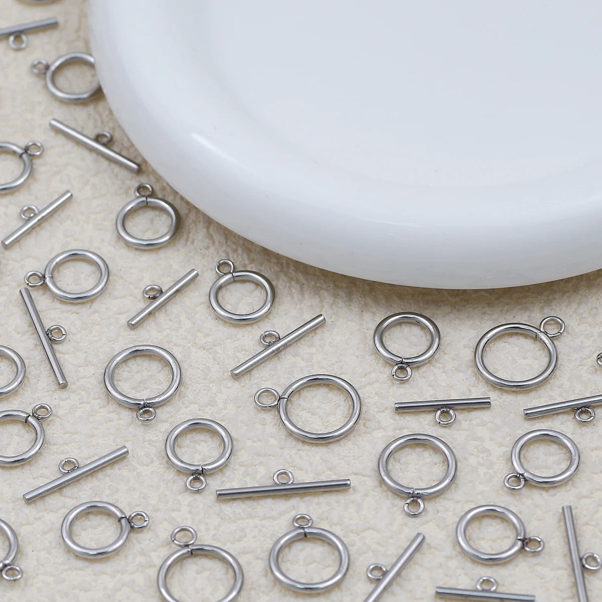 Stainless Steel OT Rings&Toggle Clasps Round Bar For Jewelry Making Necklaces Bracelets Pendants DIY Handmade Accessories