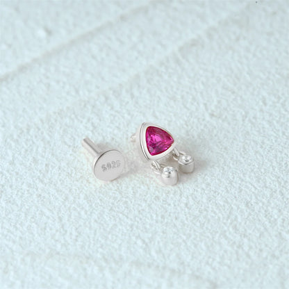 Aide 925 Sterling Silver 1pc Geometry Multi Piercing Stud Earrings For Women K Gold Simple Elegant Tassel Jewelry Gift Pendiente
