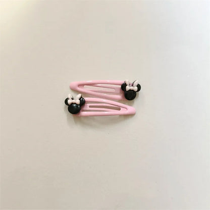 Disney Anime Minnie Mouse Hairrope Hairpin Kawaii Minnie Hair Accessories Cartoon Girl Hairpin Baby Gifts