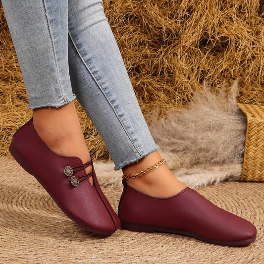 Women Flats Shoes 2025 New Spring Autumn Casual Comfortable Boat Shoes Loafers Round Toe Ballet Outdoor Soft Bottom Flat Shoes