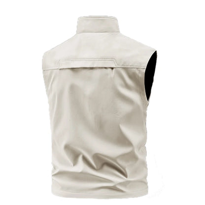 Men Outdoor Cargo Breathable Sleeveless Vest Mens Tactic Casual Fish Vests Coats Man Pockets Sport Loose Cardigan Vest Waistcoat