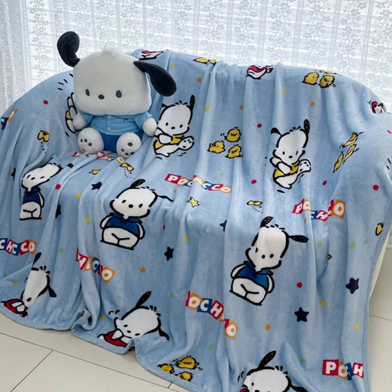 Sanrio ハローキティ クロミ メロディ カートゥーン 両面 ソファ ワゴン 車用 エアコン ブランケット オフィス 昼寝用 ブランケット カバー ブランケット