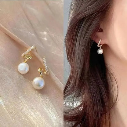 925 Silver Needle Korean Fashion Zircon Geometric Earrings For Women Jewelry 2025 Trending Luxury Crystal Cross Stud Earrings
